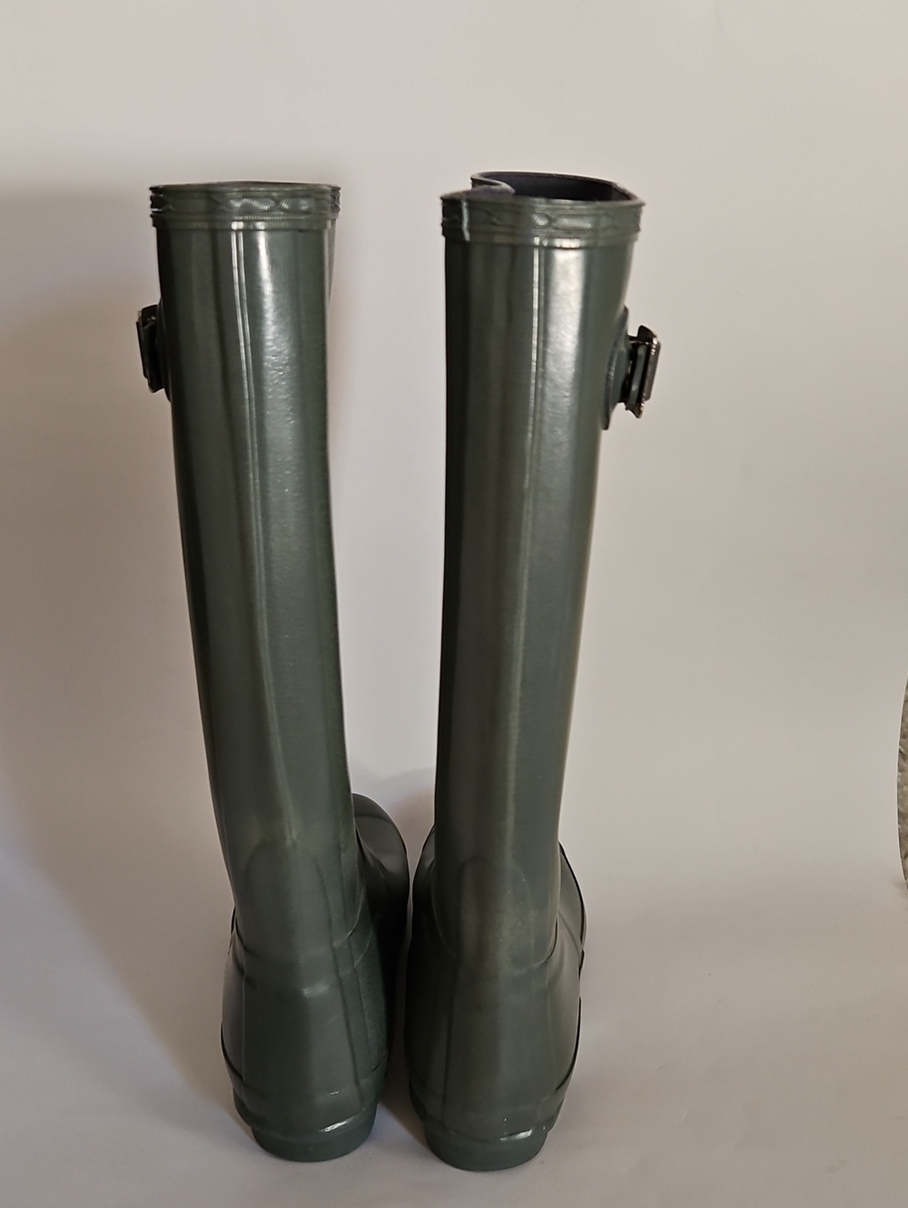 HUNTER Tall Green Rain Boots Size 7 - Picture 9 of 12